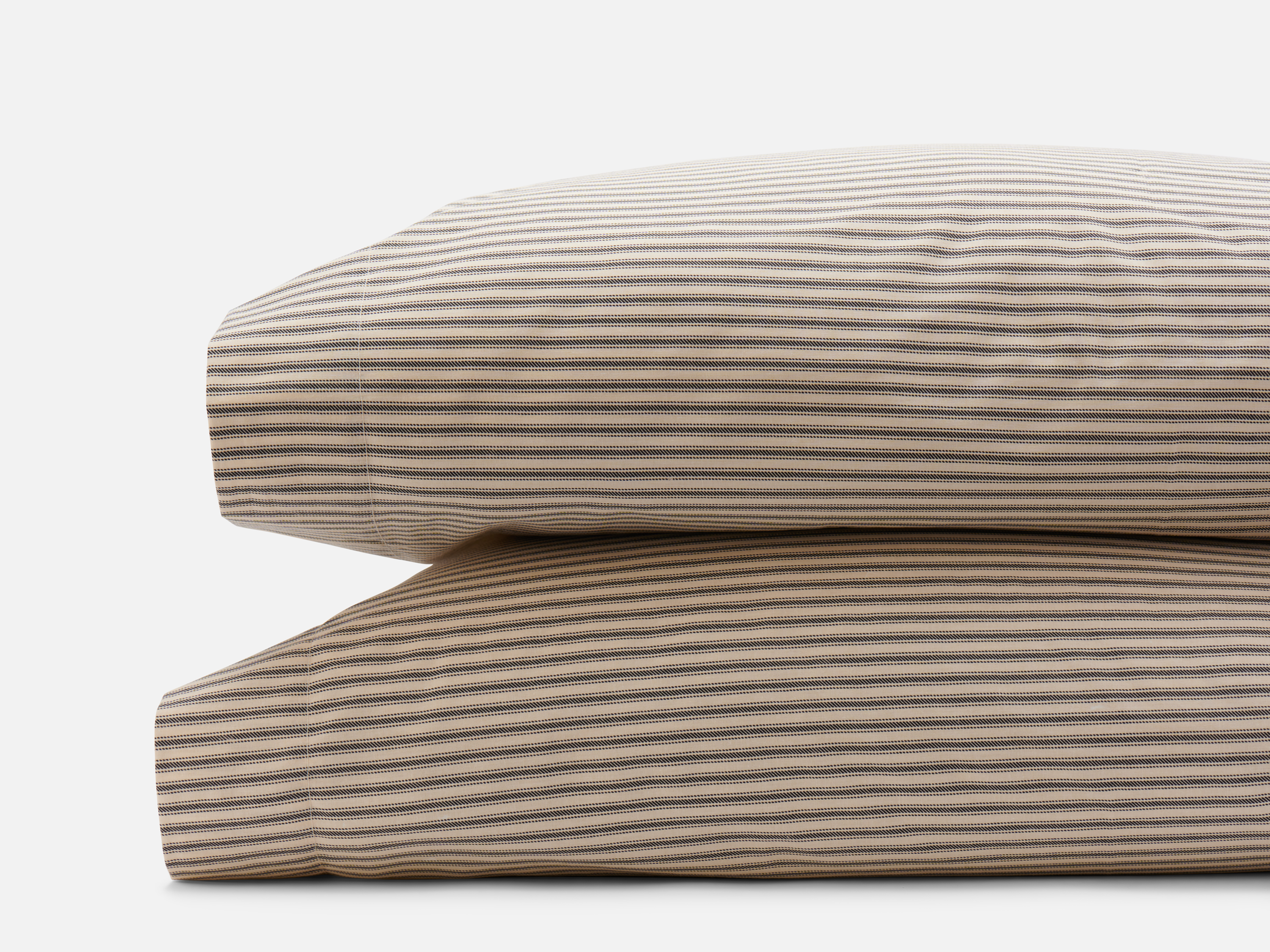 Red Land Cotton Ticking Stripe Pillowcase Set 2-Pack